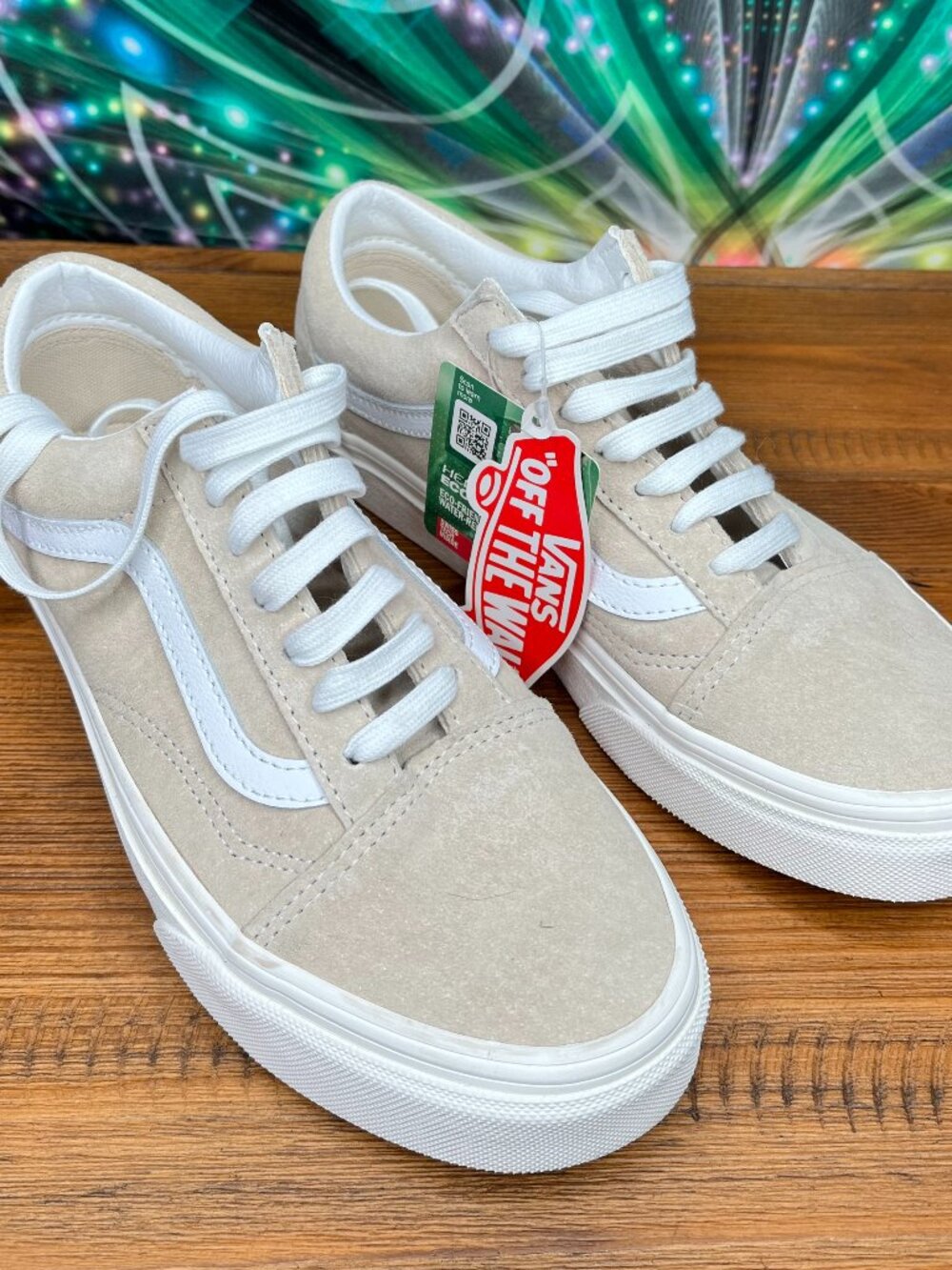 New NWT Vans Old Skool Off the Wall Women Size 6.5 Sand Suede Sneakers skater